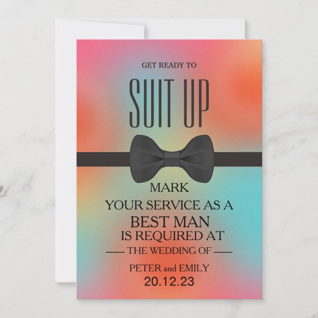 Invitación a tu Servicio como Padrino de Boda (Anverso)