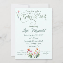 Invitación a Tulip Baby Shower