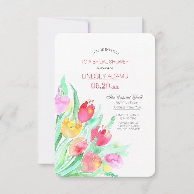 Invitación a Tulip Bouquet (Anverso)