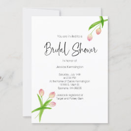 Invitación a Tulipanes de Primavera de Ducha Brida