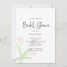 Invitación a Tulipanes de Primavera de Ducha Brida