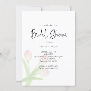 Invitación a Tulipanes de Primavera de Ducha Brida