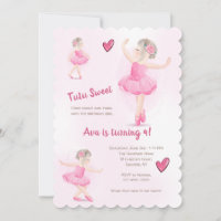 Invitación a Tutu Sweet Ballerina