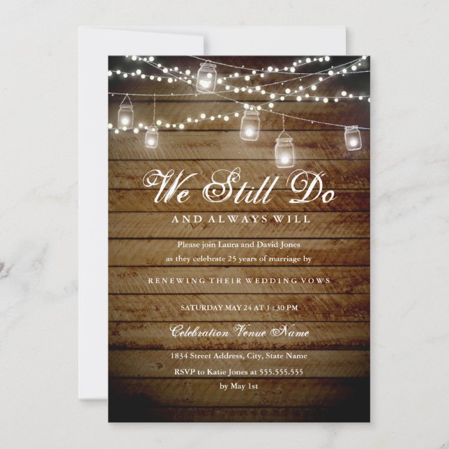 Invitación a un aniversario de renovación en un pa (Anverso)