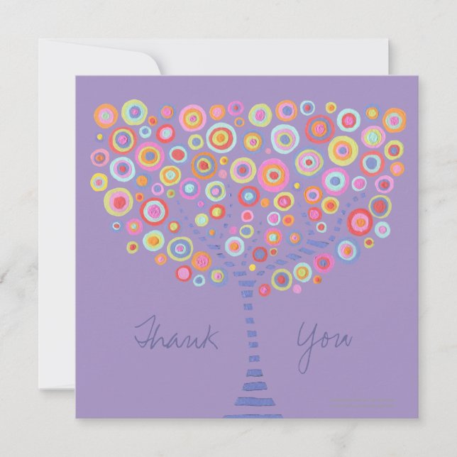 Invitación a un árbol circular de Boda de la cena  (Anverso)