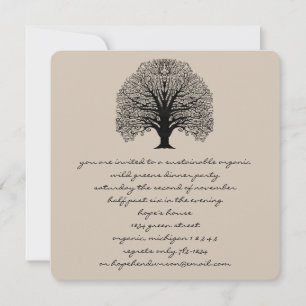 Invitación a un árbol de Swirl negro