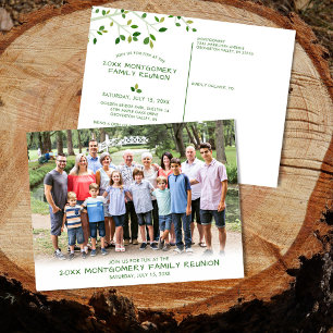 Invitación a un árbol fotográfico de reunión famil