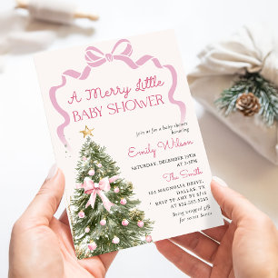 Invitación a un baby shower de una pequeña y alegr