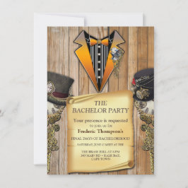 Invitación a un bachiller en Steampunk & Gold Chai