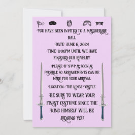 Invitación a un baile de máscaras