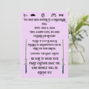 Invitación a un baile de máscaras