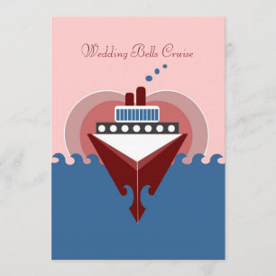 Invitación a un barco de crucero de Boda Bells