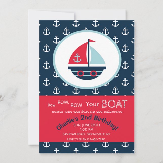 Invitación a un barco de vela (Anverso)