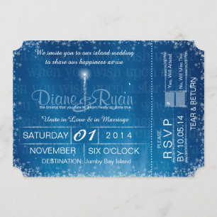 Invitación a un billete de boda Star