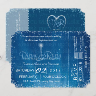 Invitación a un boleto de boda de Star
