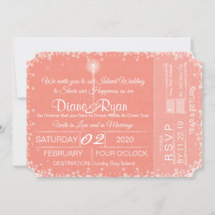 Invitación a un boleto de boda de Star