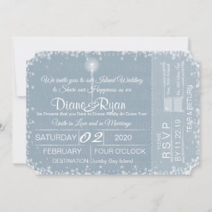 Invitación a un boleto de boda de Star