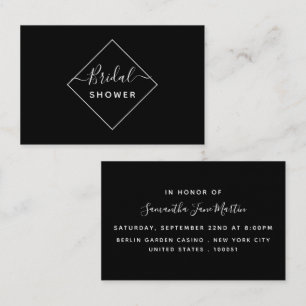 Invitación a un boleto de ducha de novia de diaman
