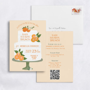 Invitación a un brunch de Baby Shower con un peque