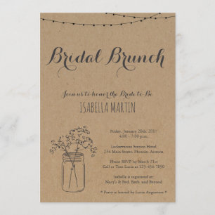 Invitación a un brunch de novias sobre el fondo de