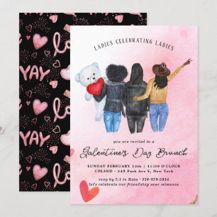 Invitación a un brunch del día de Galentine