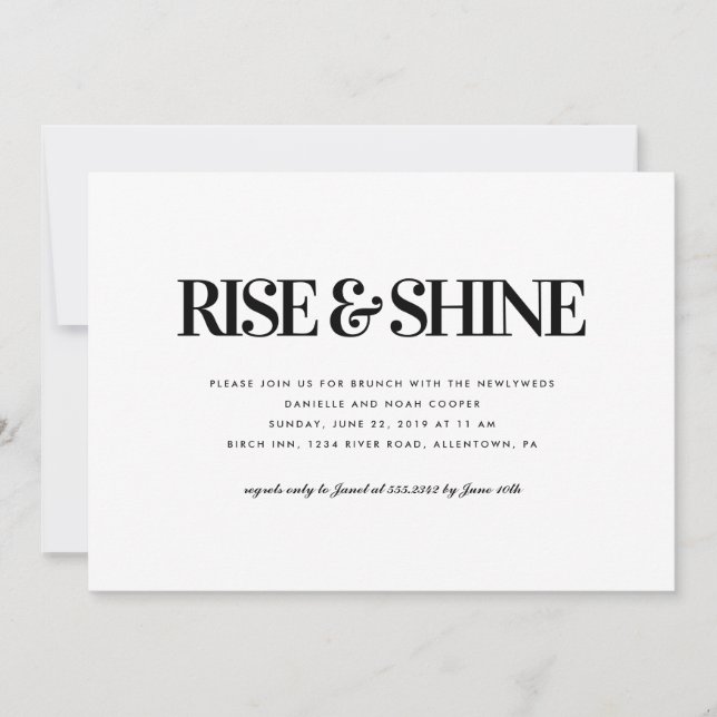 Invitación a un brunch en ascenso y brillante (Anverso)