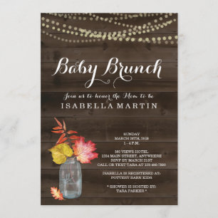 Invitación a un brunch para bebé otoño