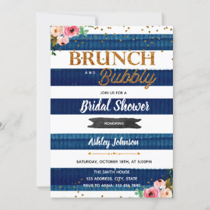Invitación a un brunch y a un confetti burbujeante