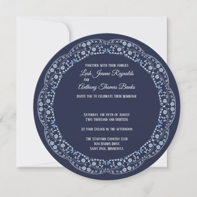 Invitación a un círculo de manala azul de la marin (Anverso)