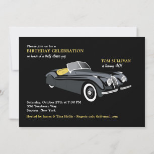 Invitación a un coche deportivo con clase