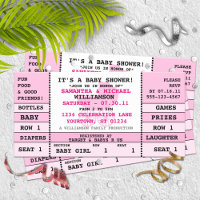 Invitación a un concierto de Baby Girl Baby Shower