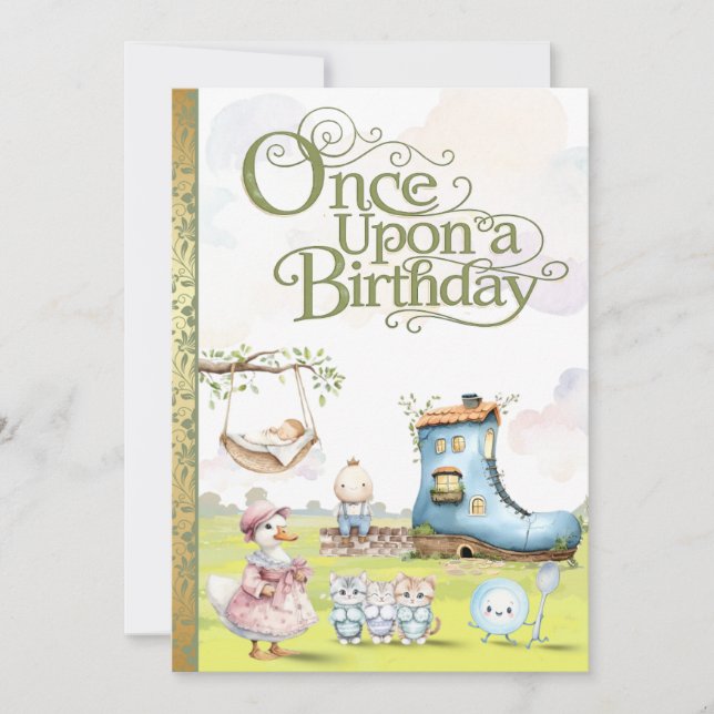 Invitación a un cuento de cumpleaños de princesa (Anverso)