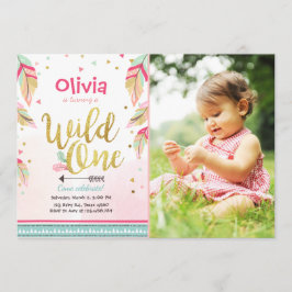 Invitación a un cumpleaños Chica de primer cumplea