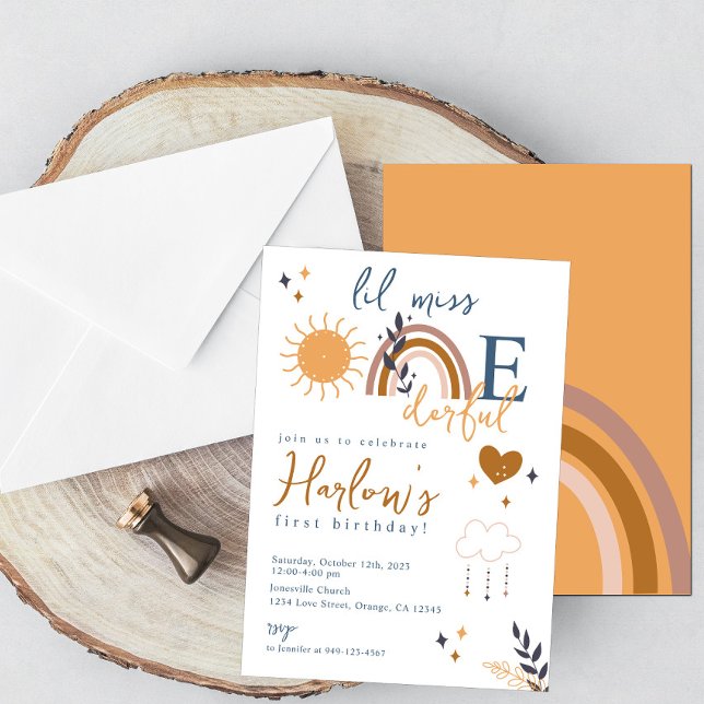 Invitación a un cumpleaños de Boho Lil Miss (Subido por el creador)