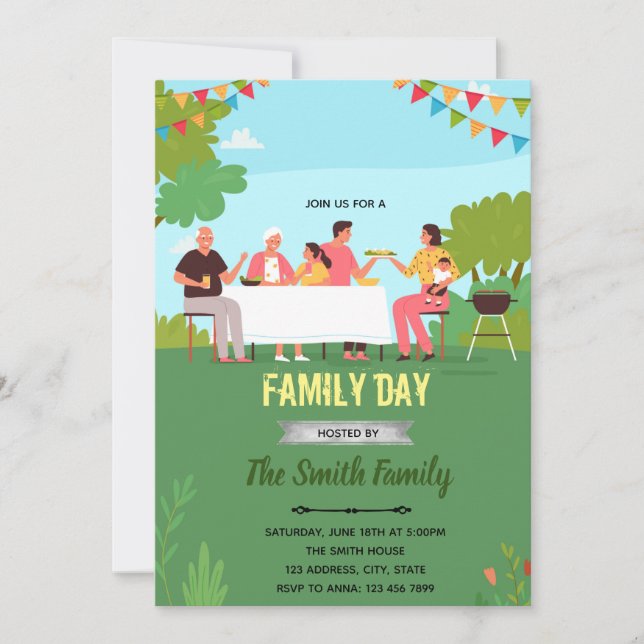 Invitación a un día de familia (Anverso)