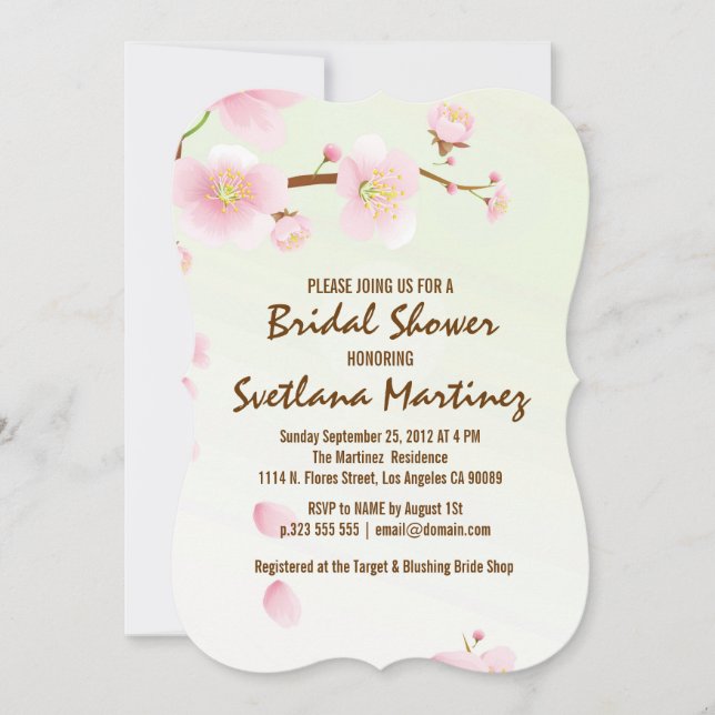 Invitación a un Espectáculo De Novias De Magnolia  (Anverso)