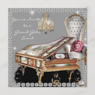 Invitación a un evento de Boda de diamantes de épo