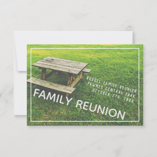 Invitación a un evento de reunión familiar (Anverso)