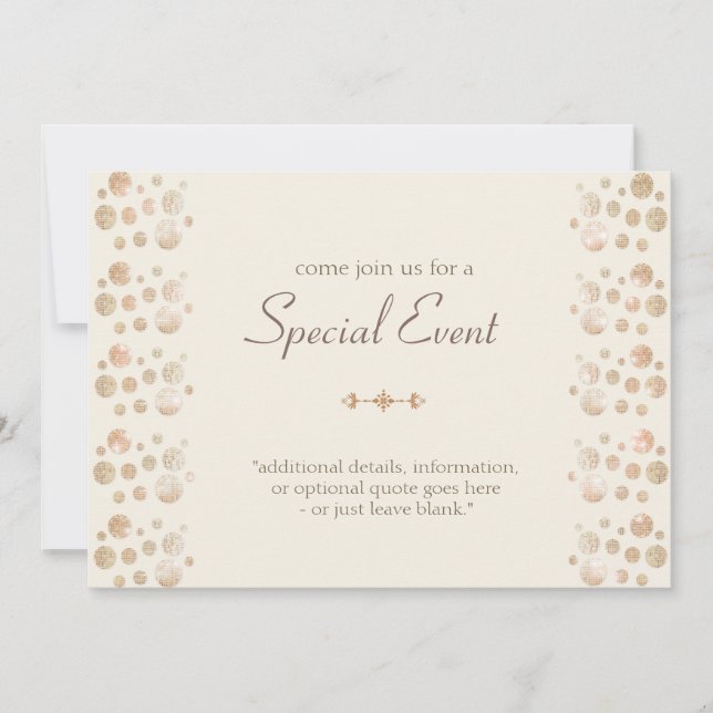 Invitación a un evento especial (Anverso)