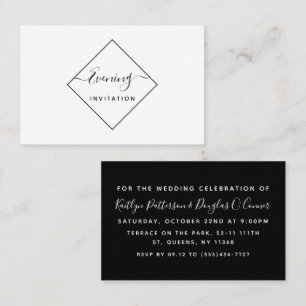 Invitación a un evento nocturno de diamante blanco