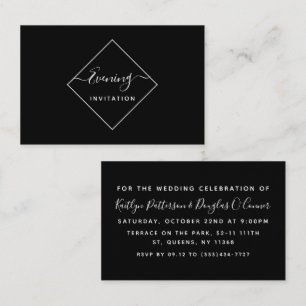 Invitación a un evento nocturno de diamante blanco