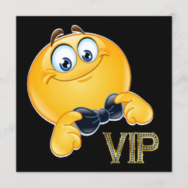 Invitación a un evento VIP de sonrisa con un traje