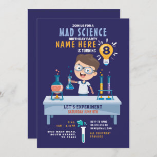 Invitación a un experimento de la fiesta de cumple