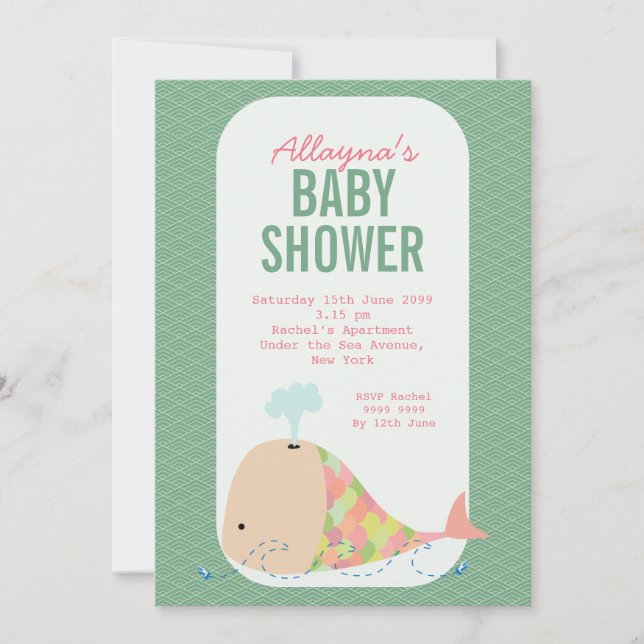 Invitación a un Fiesta Baby Shower moderno de moda (Anverso)