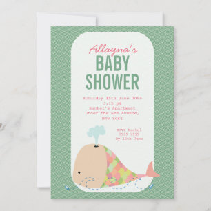 Invitación a un Fiesta Baby Shower moderno de moda