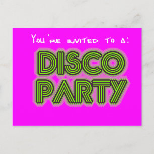 Invitación a un fiesta de discoteca