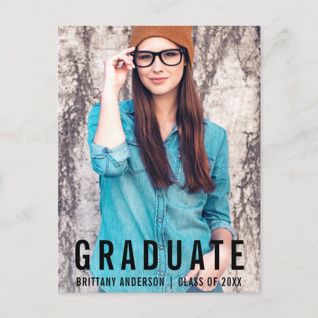 Invitación a un Fiesta de fotografía de graduación (Anverso)