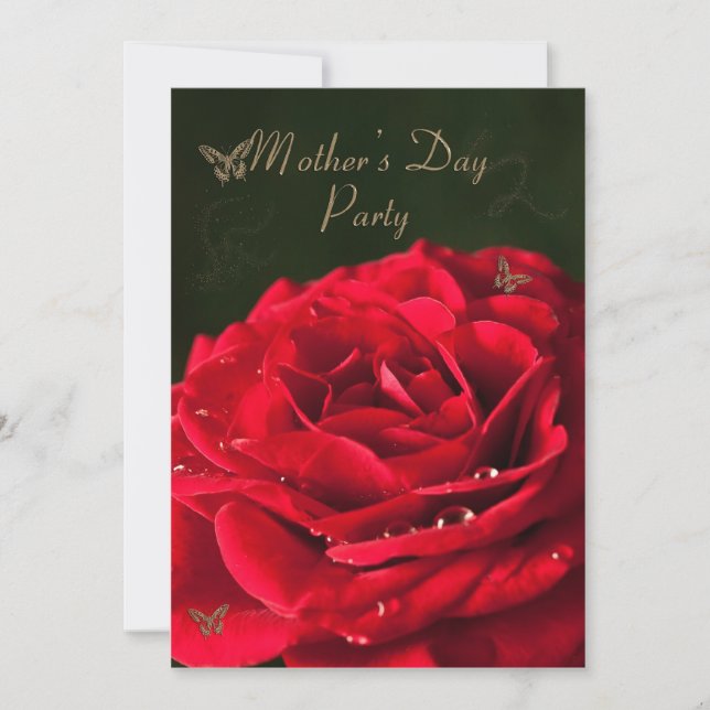 Invitación a un Fiesta del día de la madre (Anverso)