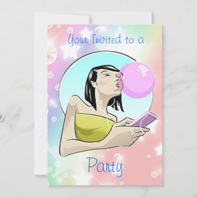 Invitación a un Fiesta - Invitaciones (Anverso)