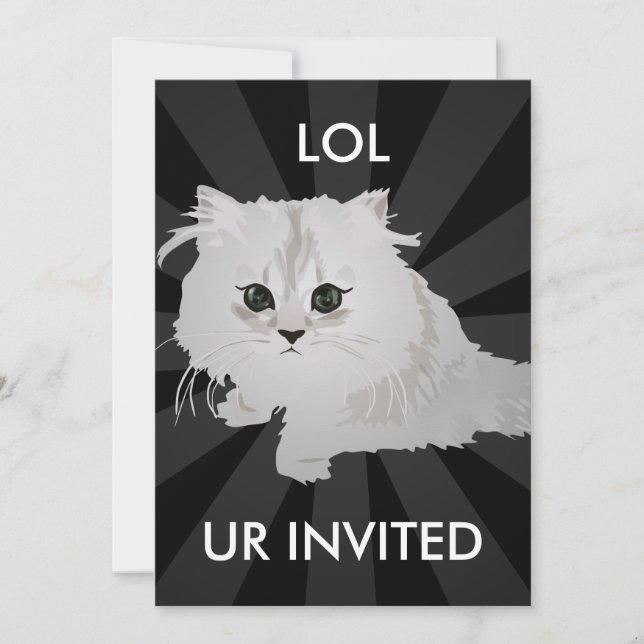 Invitación a un gatito suave (Anverso)